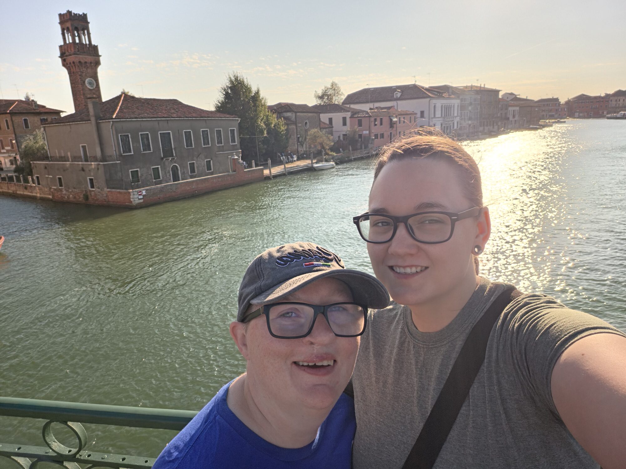 Shiloh and Jordyn on the waterfront in Murano