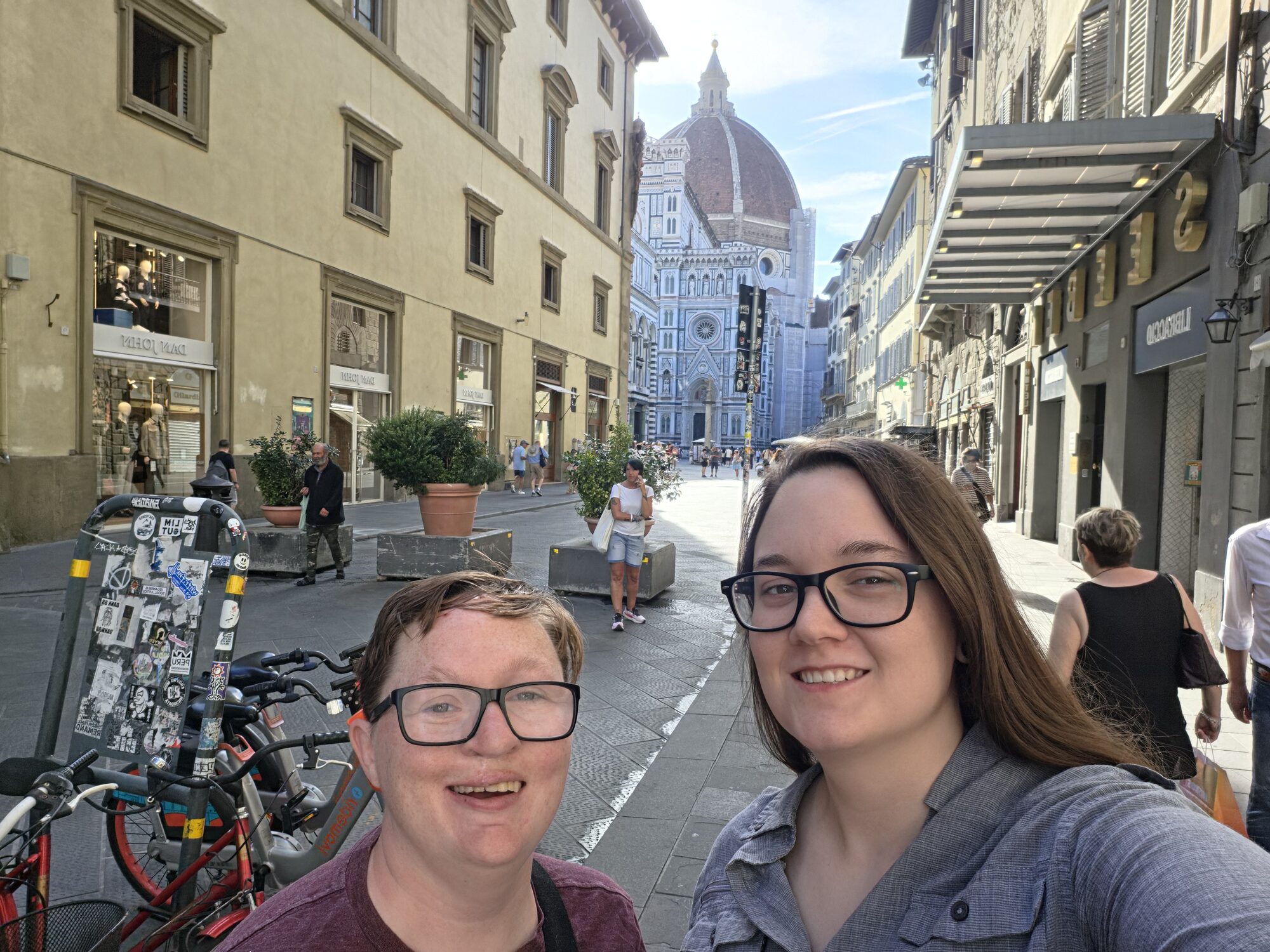 Shiloh and Jordyn outside the Fortezza da Basso