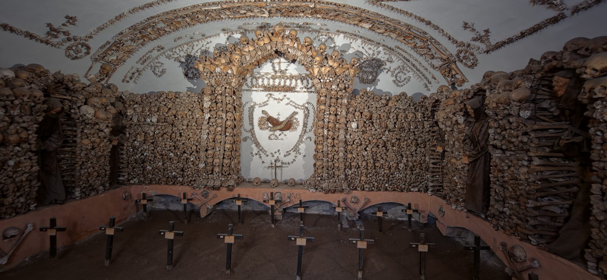Decorative arrangement in the Capuchin bone chapel