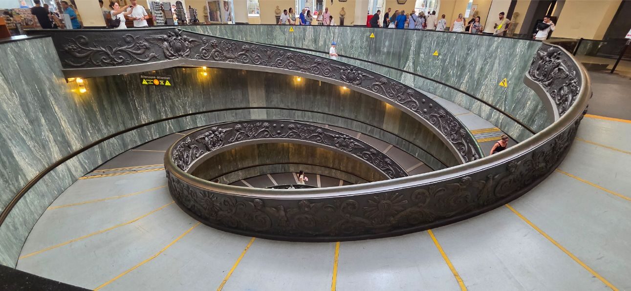 Spiral ramp leading out of the Vatican Museums