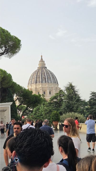 View toward St. Peter's dome at the Vatican