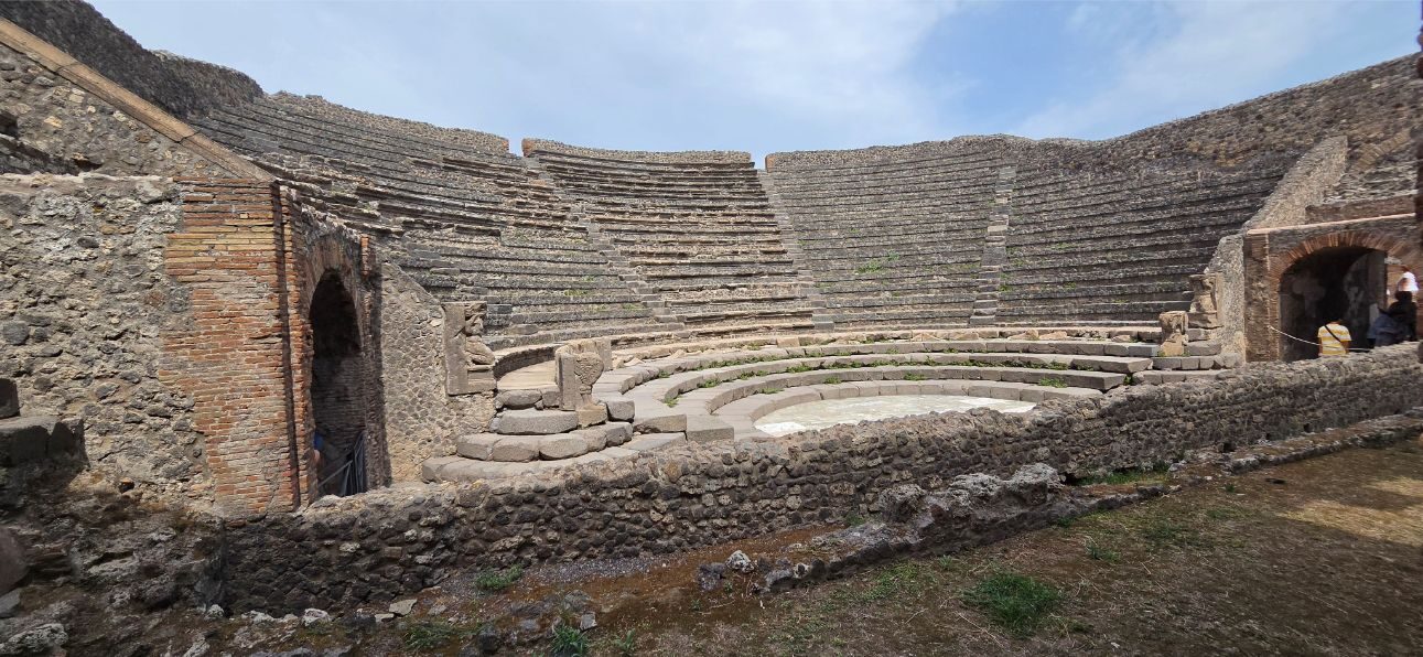 Ancient theatre seating at Pompeii