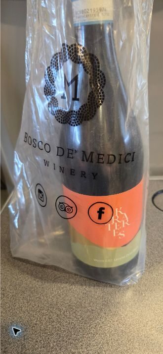 Bottle from Bosco de' Medici winery