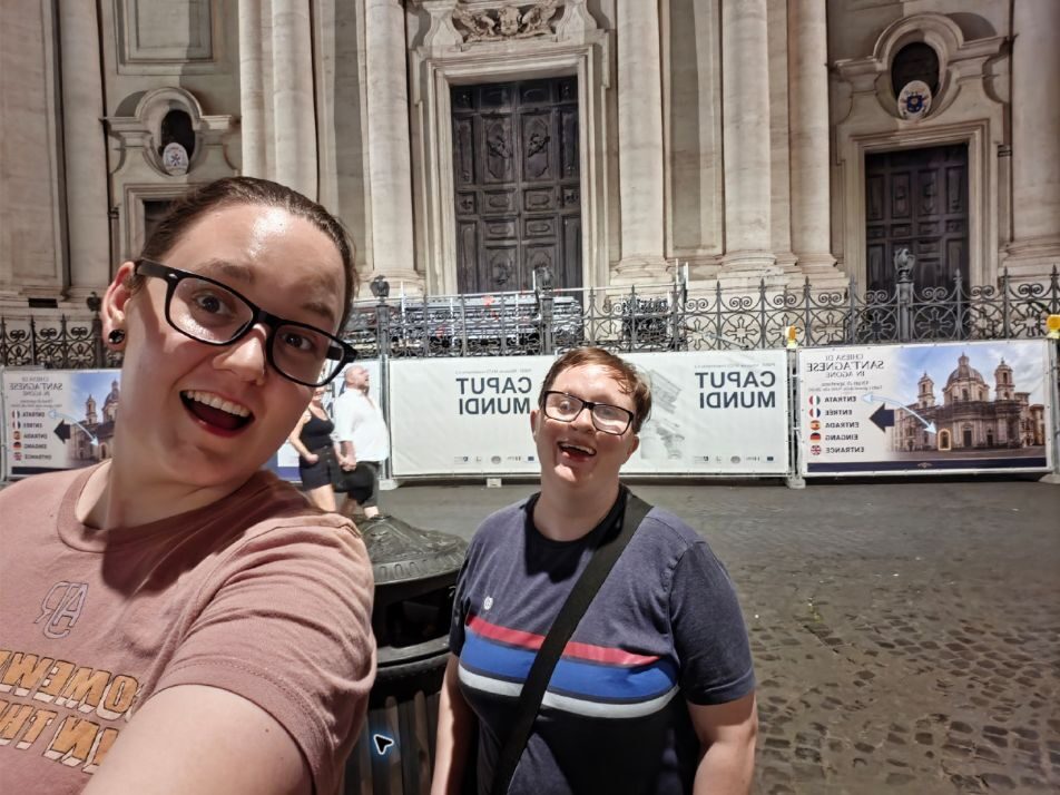 Shiloh and Jordyn near Trevi Fountain