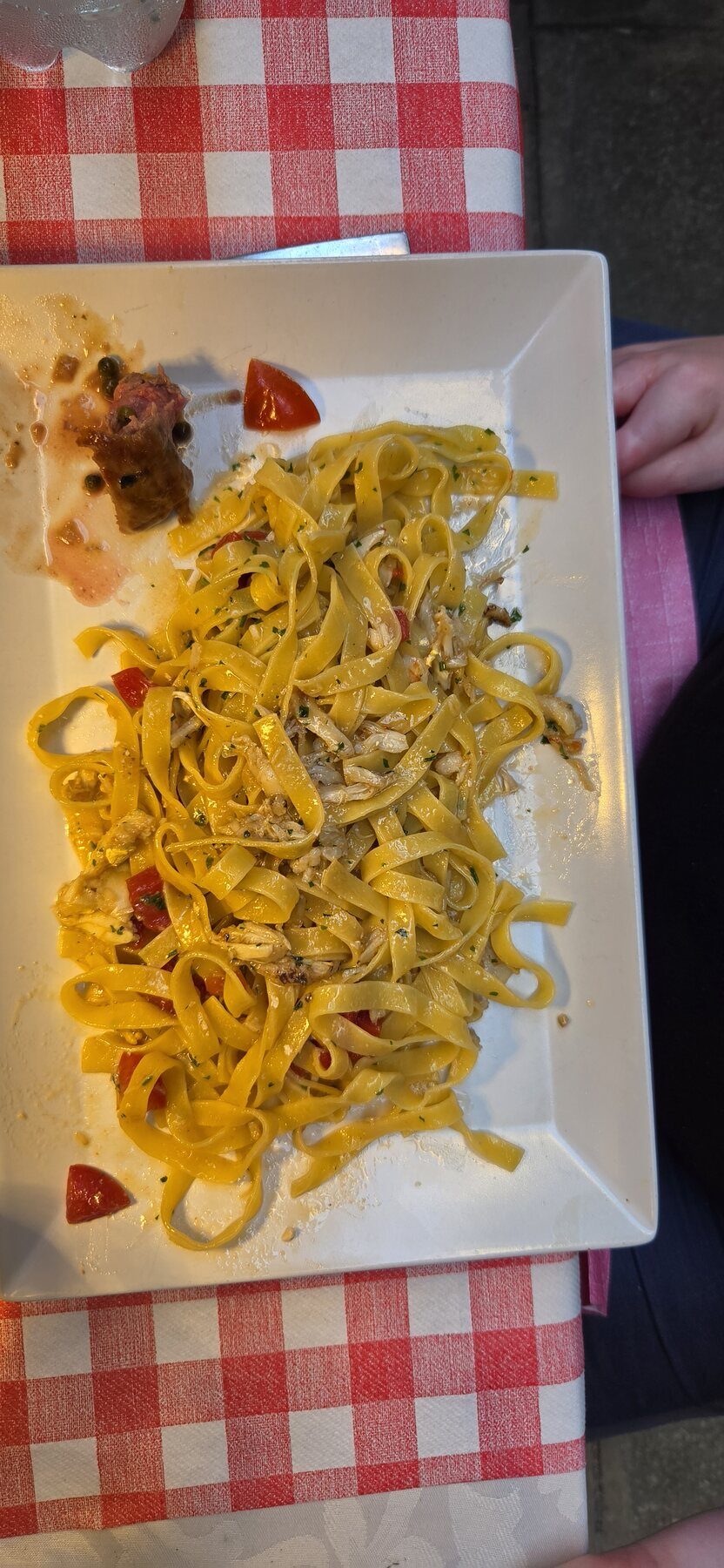 Crab pasta at Osteria Barababao